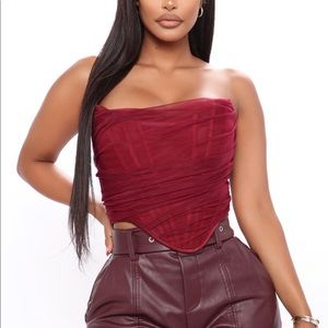 Enchanted Corset Top - Burgundy